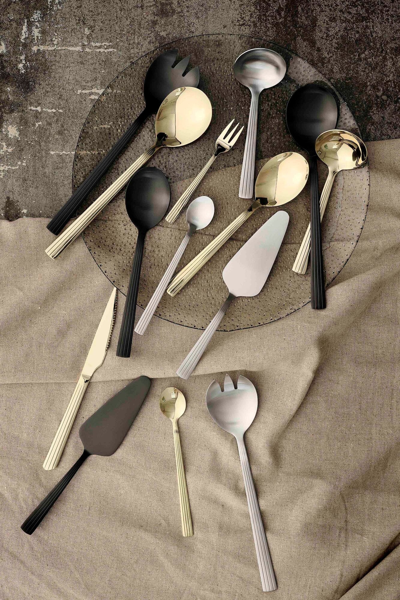 Bestikæske, mat stål - 65 dele